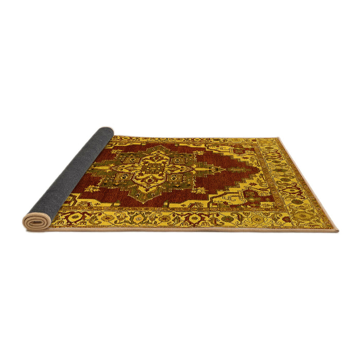 Sideview of Oriental Yellow Industrial Rug, urb555yw