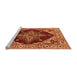 Sideview of Machine Washable Oriental Orange Industrial Area Rugs, wshurb555org