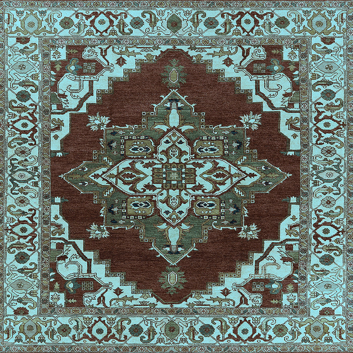 Square Oriental Light Blue Industrial Rug, urb555lblu