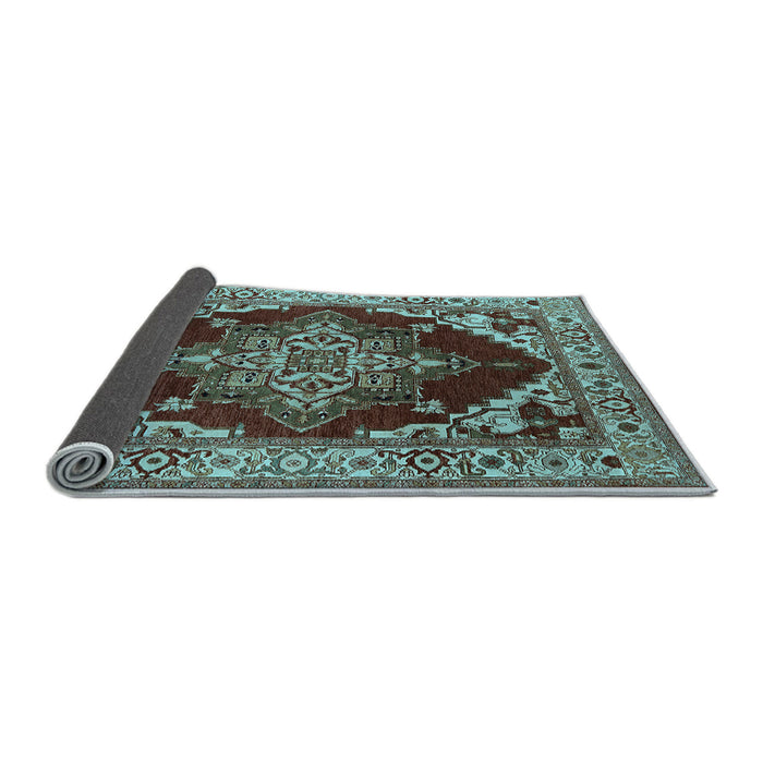 Sideview of Oriental Light Blue Industrial Rug, urb556lblu