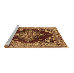 Sideview of Machine Washable Oriental Brown Industrial Rug, wshurb556brn