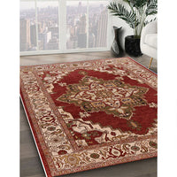 Mid-Century Modern Red Oriental Rug, urb556