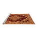 Sideview of Machine Washable Oriental Orange Industrial Area Rugs, wshurb556org