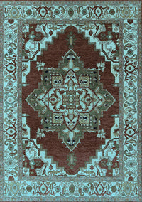 Oriental Light Blue Industrial Rug, urb556lblu