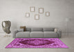 Machine Washable Oriental Purple Industrial Area Rugs in a Living Room, wshurb556pur