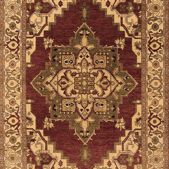 Machine Washable Oriental Brown Industrial Rug, wshurb556brn