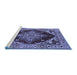 Sideview of Machine Washable Oriental Blue Industrial Rug, wshurb556blu