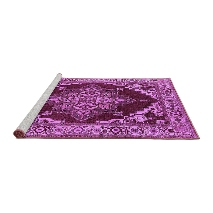 Sideview of Machine Washable Oriental Purple Industrial Area Rugs, wshurb556pur