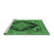 Sideview of Machine Washable Oriental Emerald Green Industrial Area Rugs, wshurb556emgrn