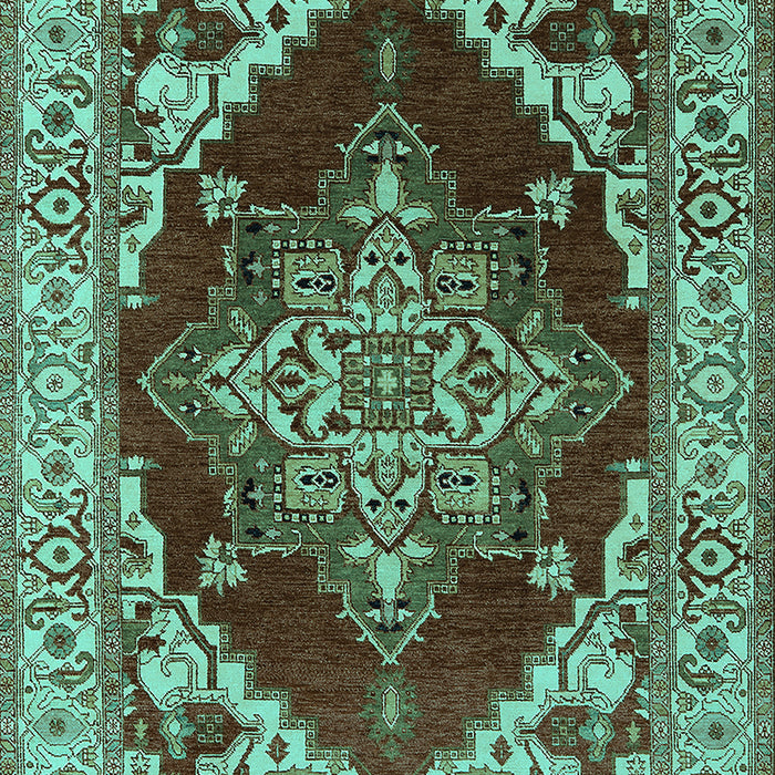 Oriental Turquoise Industrial Rug, urb556turq