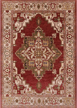 Mid-Century Modern Red Oriental Rug, urb556