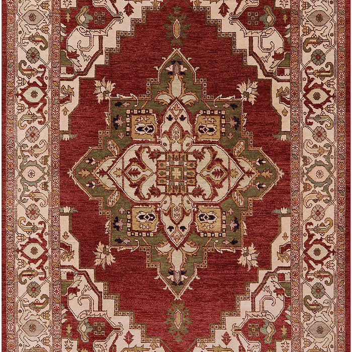 Mid-Century Modern Red Oriental Rug, urb556