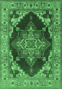 Oriental Emerald Green Industrial Rug, urb556emgrn