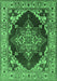 Machine Washable Oriental Emerald Green Industrial Area Rugs, wshurb556emgrn