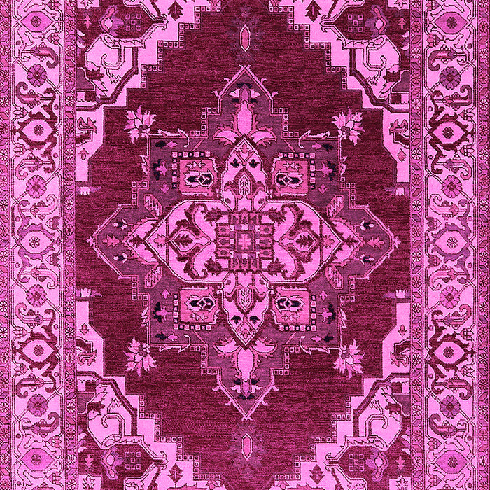 Machine Washable Oriental Pink Industrial Rug, wshurb556pnk