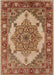 Mid-Century Modern Mahogany Brown Oriental Rug, urb557