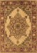 Machine Washable Oriental Brown Industrial Rug, wshurb557brn