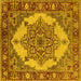 Square Oriental Yellow Industrial Rug, urb557yw