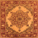 Square Oriental Orange Industrial Rug, urb557org