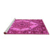 Sideview of Machine Washable Oriental Pink Industrial Rug, wshurb557pnk