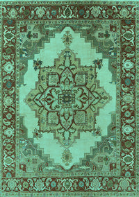 Oriental Turquoise Industrial Rug, urb557turq