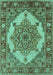 Oriental Turquoise Industrial Rug, urb557turq