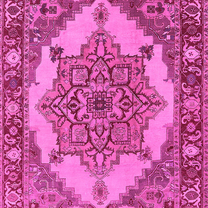 Machine Washable Oriental Pink Industrial Rug, wshurb557pnk