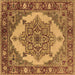 Square Oriental Brown Industrial Rug, urb557brn