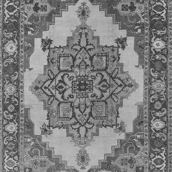 Machine Washable Oriental Gray Industrial Rug, wshurb557gry