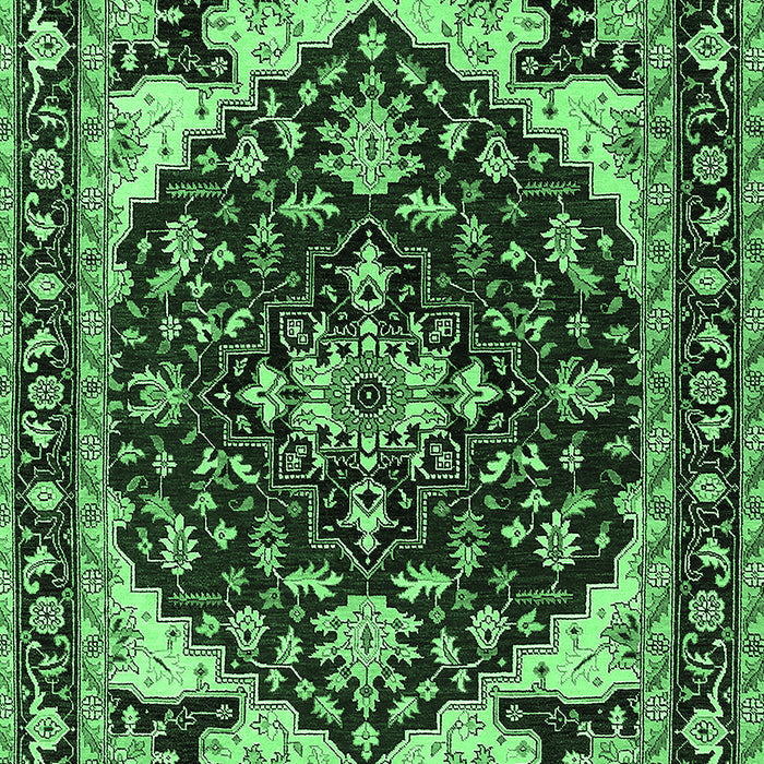 Machine Washable Oriental Emerald Green Industrial Area Rugs, wshurb558emgrn