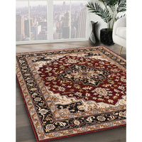 Mid-Century Modern Red Oriental Rug, urb558