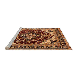 Sideview of Machine Washable Oriental Orange Industrial Area Rugs, wshurb558org