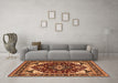 Machine Washable Oriental Orange Industrial Area Rugs in a Living Room, wshurb558org