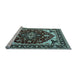 Sideview of Machine Washable Oriental Light Blue Industrial Rug, wshurb558lblu