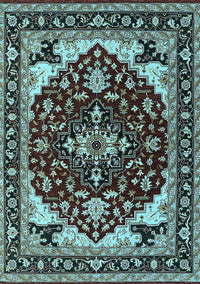 Oriental Light Blue Industrial Rug, urb558lblu