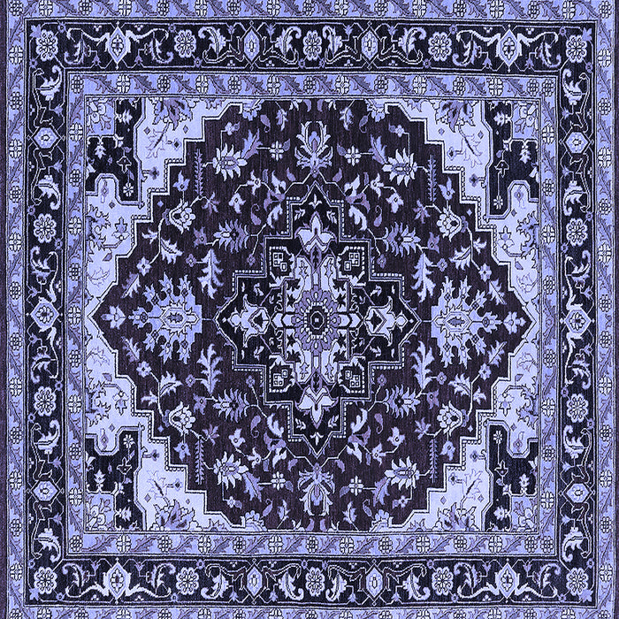 Square Oriental Blue Industrial Rug, urb558blu
