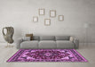 Machine Washable Oriental Purple Industrial Area Rugs in a Living Room, wshurb558pur