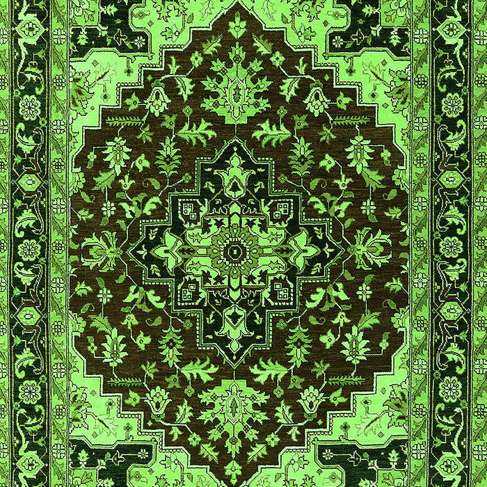Machine Washable Oriental Green Industrial Area Rugs, wshurb558grn