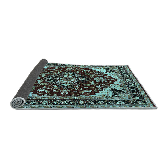 Sideview of Oriental Light Blue Industrial Rug, urb558lblu