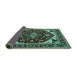 Sideview of Oriental Turquoise Industrial Rug, urb558turq