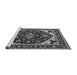 Sideview of Machine Washable Oriental Gray Industrial Rug, wshurb558gry