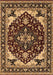 Machine Washable Oriental Brown Industrial Rug, wshurb558brn