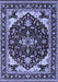 Machine Washable Oriental Blue Industrial Rug, wshurb558blu