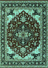 Oriental Turquoise Industrial Rug, urb558turq