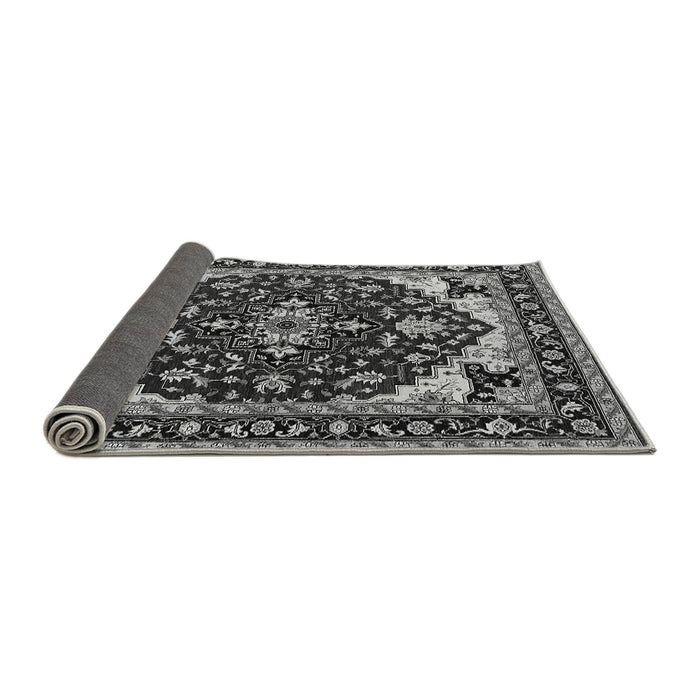 Sideview of Oriental Gray Industrial Rug, urb558gry