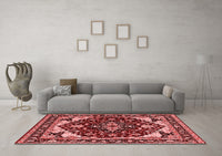 Machine Washable Oriental Red Industrial Rug, wshurb558red