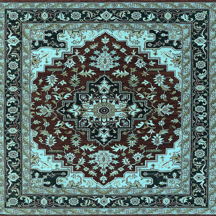 Square Oriental Light Blue Industrial Rug, urb558lblu
