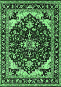 Oriental Emerald Green Industrial Rug, urb558emgrn