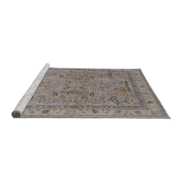 Sideview of Machine Washable Industrial Modern Sandstone Brown Rug, wshurb559