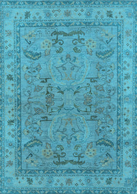 Oriental Light Blue Industrial Rug, urb559lblu